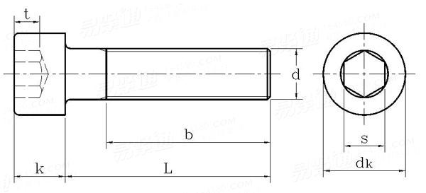 GB70.1-2000标准圆柱头内六角螺丝国标号